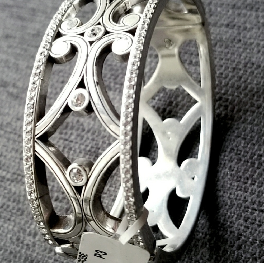 New Brighton Silver Bangle Bracelet Art Nouveau